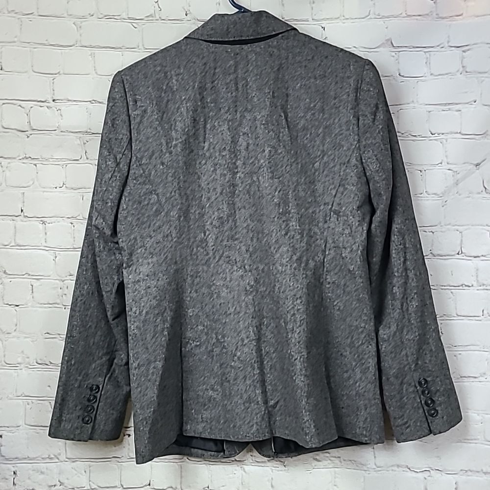 Eddie Bauer Gray Wool Tweed Blazer Classic Fit Tailored Suit Jacket Women's 8 - Picture 5 of 10